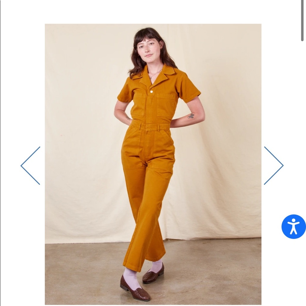 Big Bud Press Spicy Mustard short sleeve jumpsuit